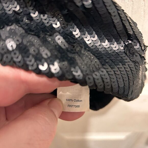 J Crew Women's Black Sequin Tank Top Women’s Small Whimsygoth Grunge - Picture 6 of 6